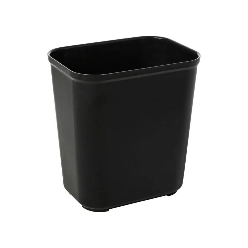 Rubbermaid Commercial Products Fire Resistant Wastebasket 28 QT Black, for Hospitals/Schools/Hotels/Offices (FG254300BLA)