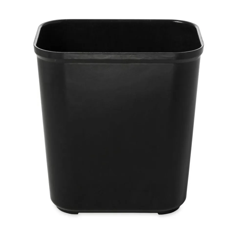 Rubbermaid Commercial Products Fire Resistant Wastebasket 28 QT Black, for Hospitals/Schools/Hotels/Offices (FG254300BLA)