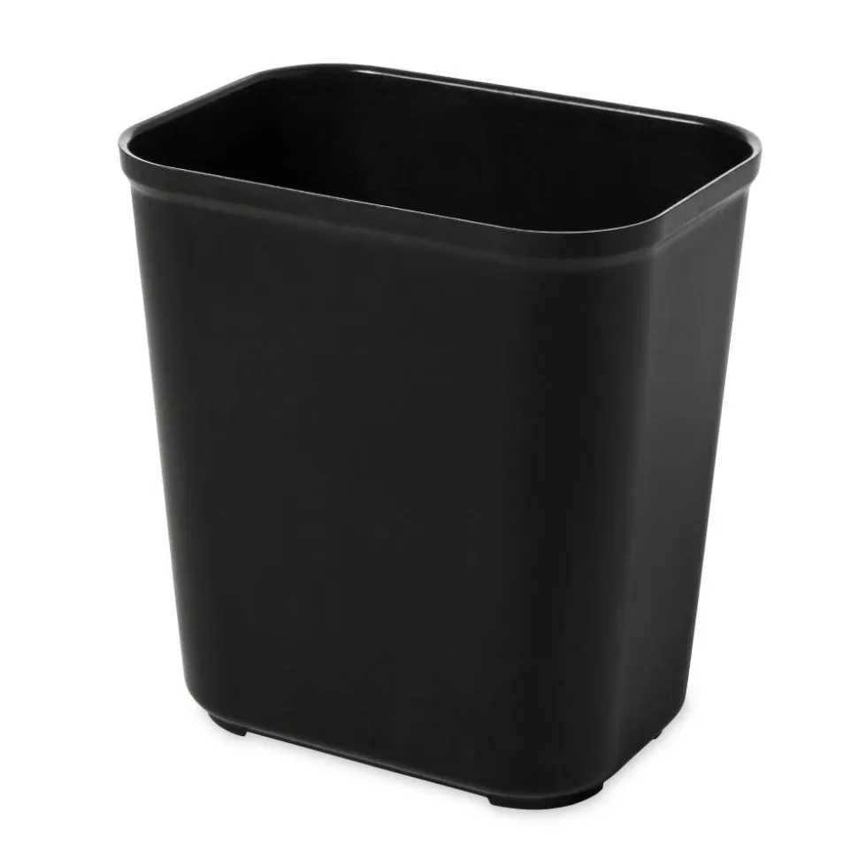 Rubbermaid Commercial Products Fire Resistant Wastebasket 28 QT Black, for Hospitals/Schools/Hotels/Offices (FG254300BLA)