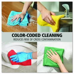 Rubbermaid Commercial Products HYGEN r-40 Recycled Microfiber Cloth, 12