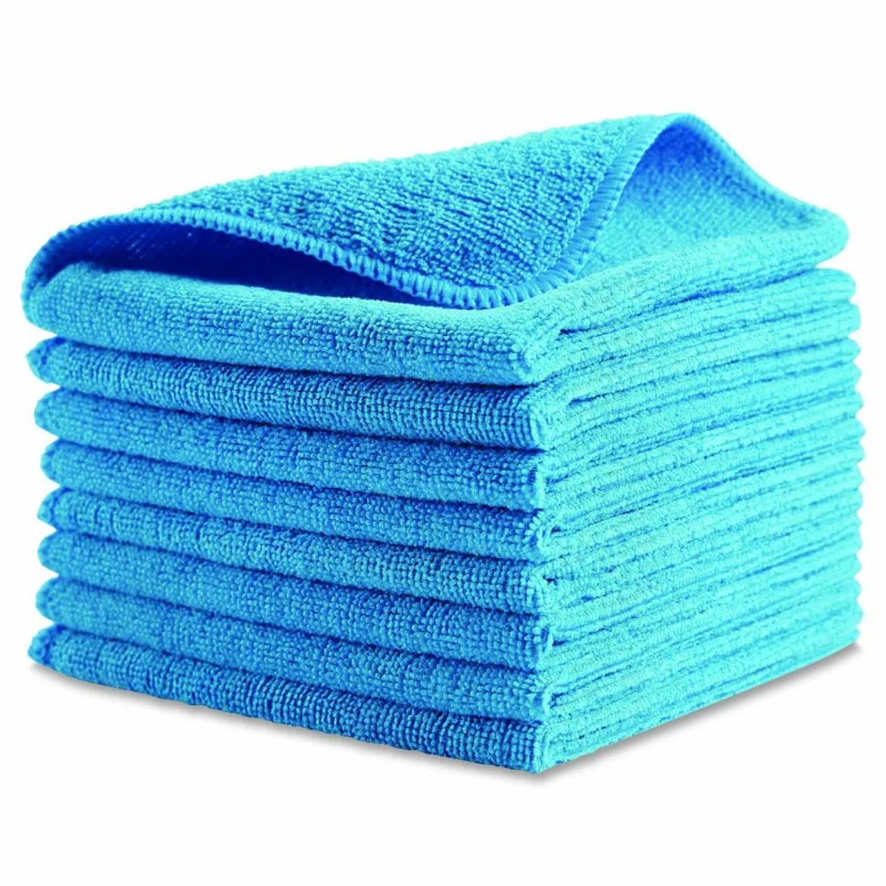Rubbermaid Commercial Products HYGEN r-40 Recycled Microfiber Cloth, 12" X 12", Blue, 24-Pack