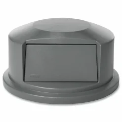 Rubbermaid Commercial Round BRUTE Dome Top Receptacle, Push Door for 44 gal Containers, 24.81