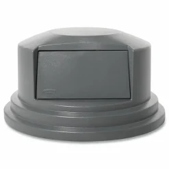 Rubbermaid Commercial Round BRUTE Dome Top Lid for 55 gal Waste Containers, 27.25" Diameter, Gray