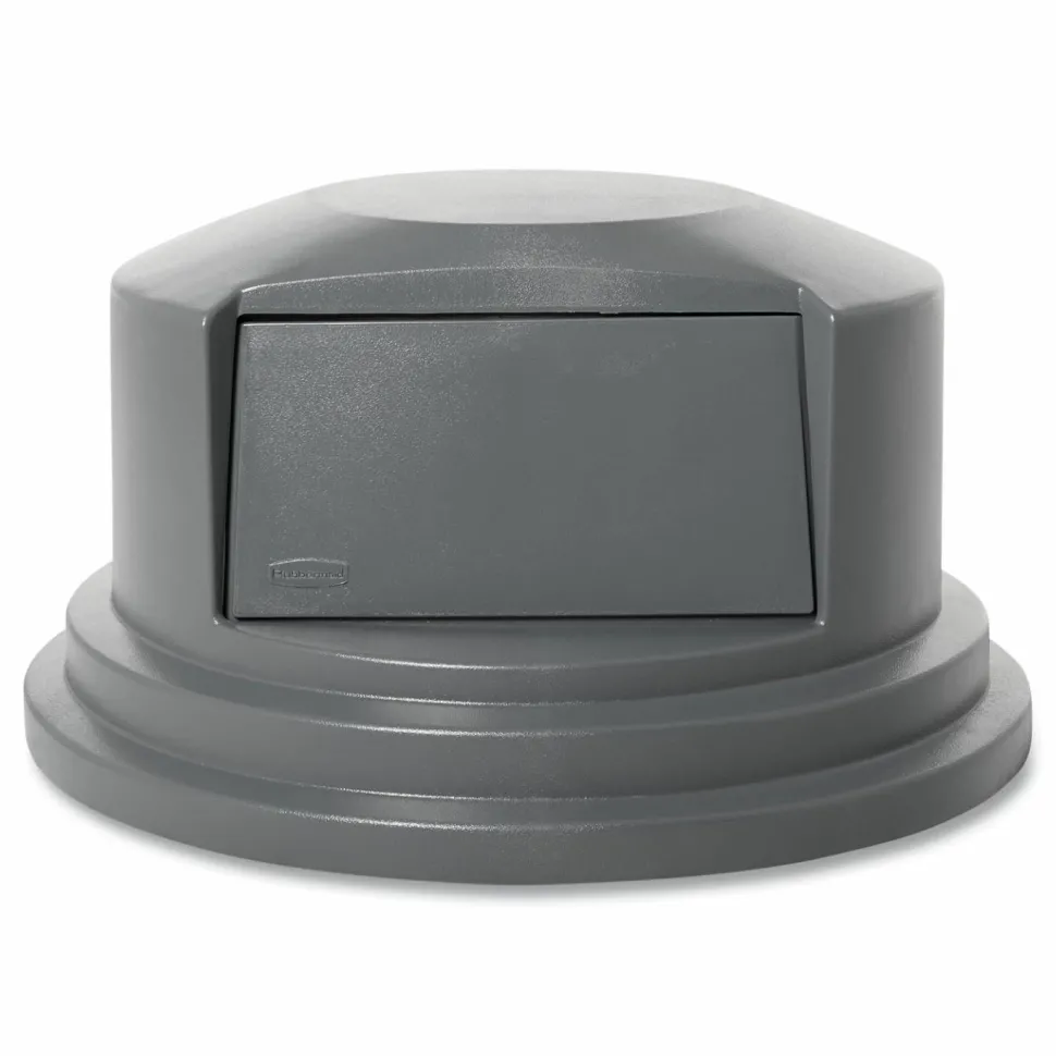 Rubbermaid Commercial Round BRUTE Dome Top Lid for 55 gal Waste Containers, 27.25" Diameter, Gray