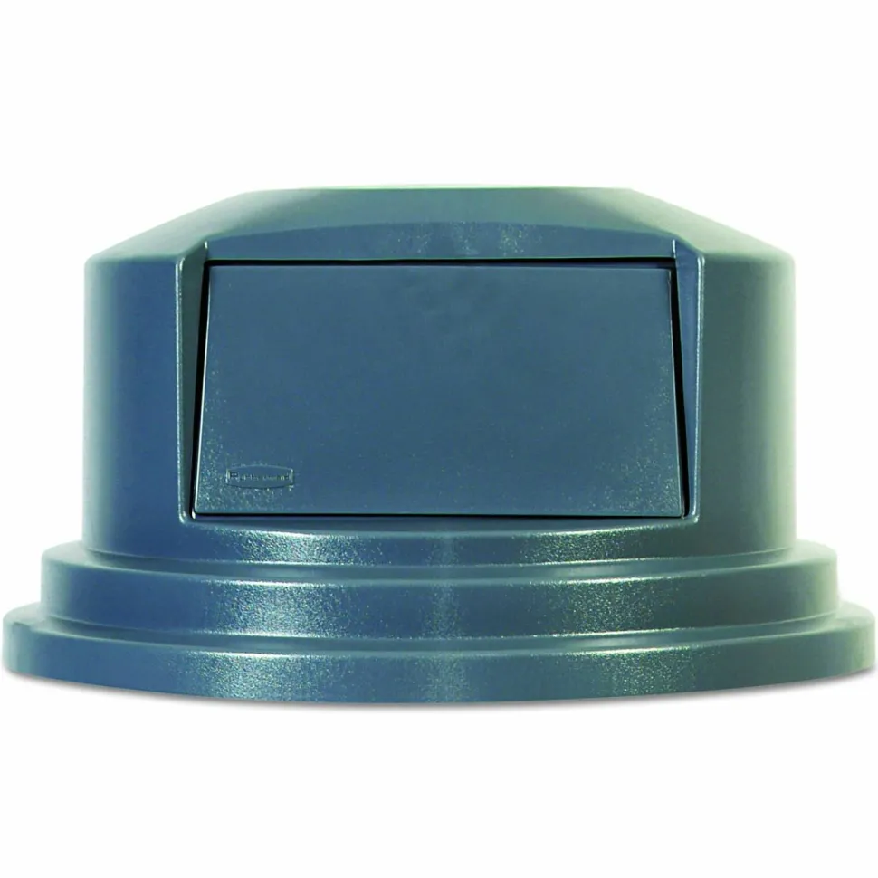 Rubbermaid Commercial Round BRUTE Dome Top Lid for 55 gal Waste Containers, 27.25" Diameter, Gray