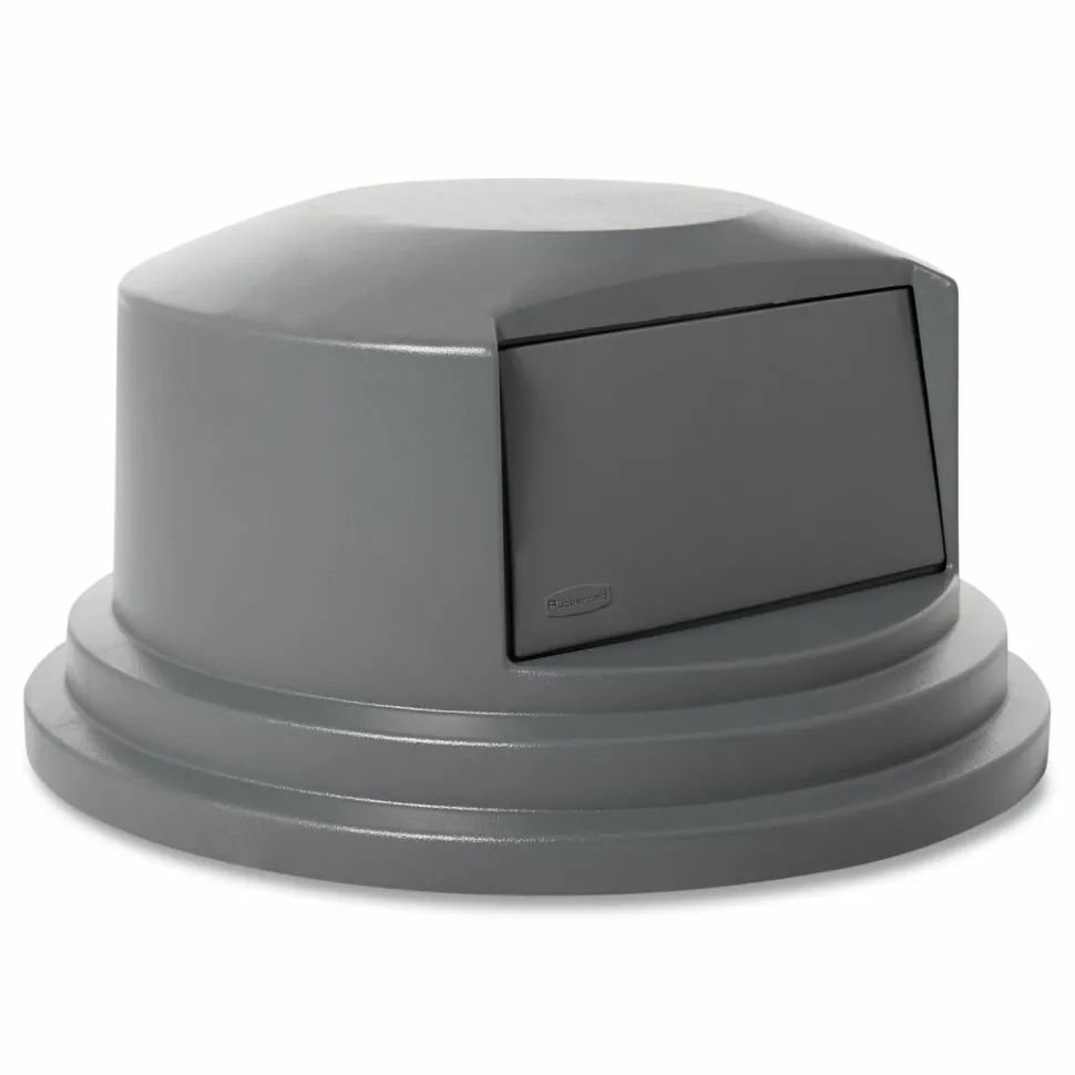 Rubbermaid Commercial Round BRUTE Dome Top Lid for 55 gal Waste Containers, 27.25" Diameter, Gray