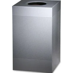 Rubbermaid Commercial Silhouettes 20G Waste Container - 20 gal Capacity - Square - Perforated, Fire-Safe, Durable - SC18EPLSM