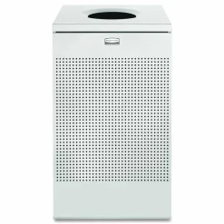 Rubbermaid Commercial Silhouettes 20G Waste Container - 20 gal Capacity - Square - Perforated, Fire-Safe, Durable - SC18EPLSM