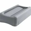 Rubbermaid Commercial Slim Jim Container Swing Lid - Rectangular - Plastic - Gray - 1 Each