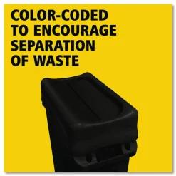 Rubbermaid Commercial Slim Jim Swing Lid, Black