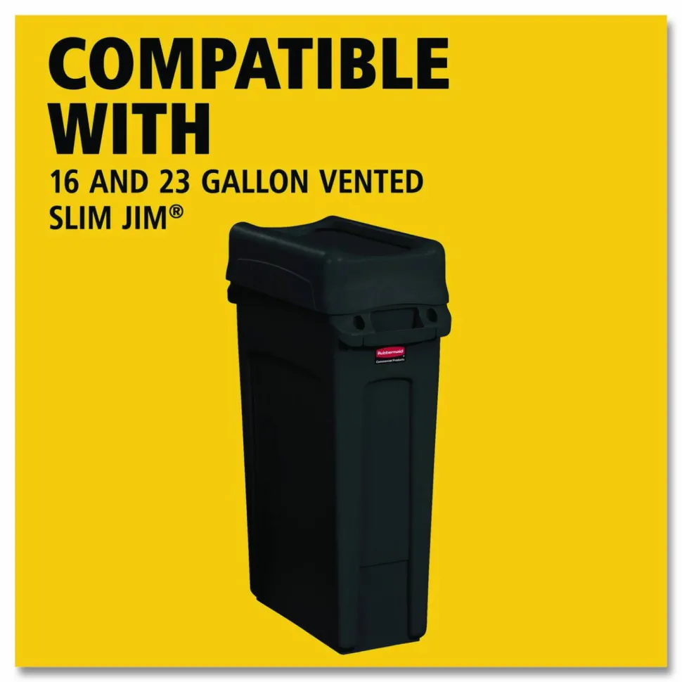 Rubbermaid Commercial Slim Jim Swing Lid, Black