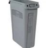 Rubbermaid Commercial Slim Jim 23-Gallon Vented Waste Containers - 23 gal Capacity - Rectangular - Durable, Handle - 354060GYCT