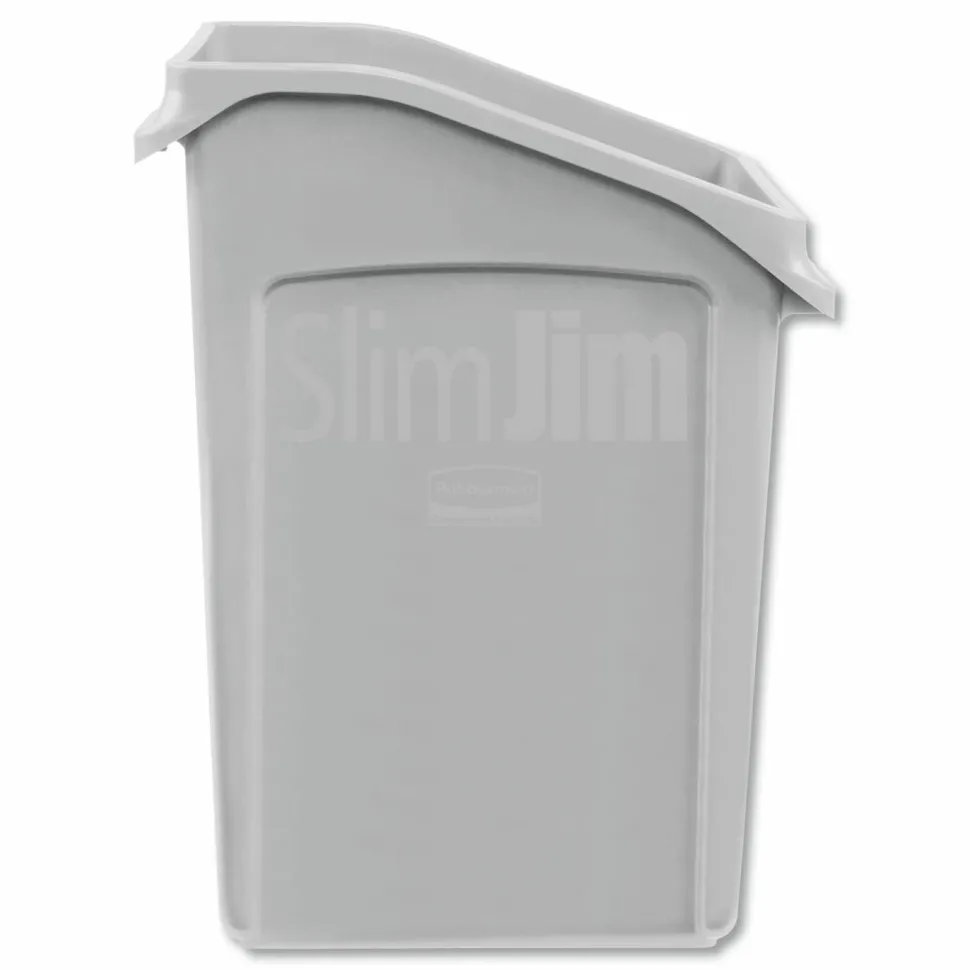 Rubbermaid Commercial Slim Jim Under-Counter Container, 23 gal, Polyethylene, Gray