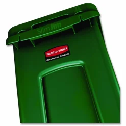 Rubbermaid Commercial Slim Jim Waste Receptacle, 23 Gallons, Green