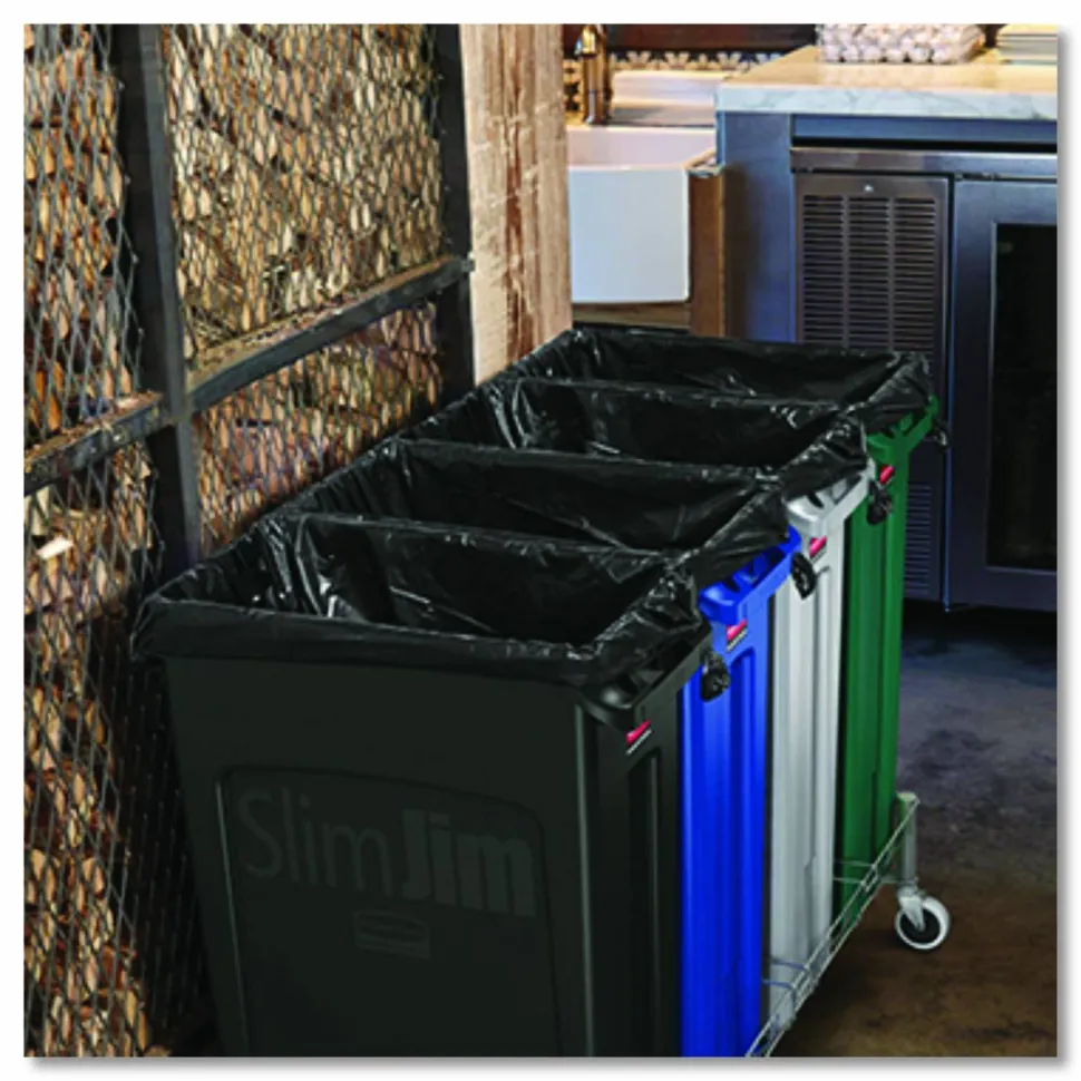 Rubbermaid Commercial Slim Jim Waste Receptacle, 23 Gallons, Green