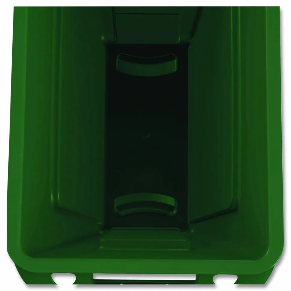 Rubbermaid Commercial Slim Jim Waste Receptacle, 23 Gallons, Green