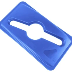 Rubbermaid Commercial Slim Jim Recycling Container Combo Tops - Rectangular - Blue - 4 / Carton