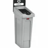 Rubbermaid Commercial Slim Jim Recycling Station 1-Stream Landfill, 23 Gal