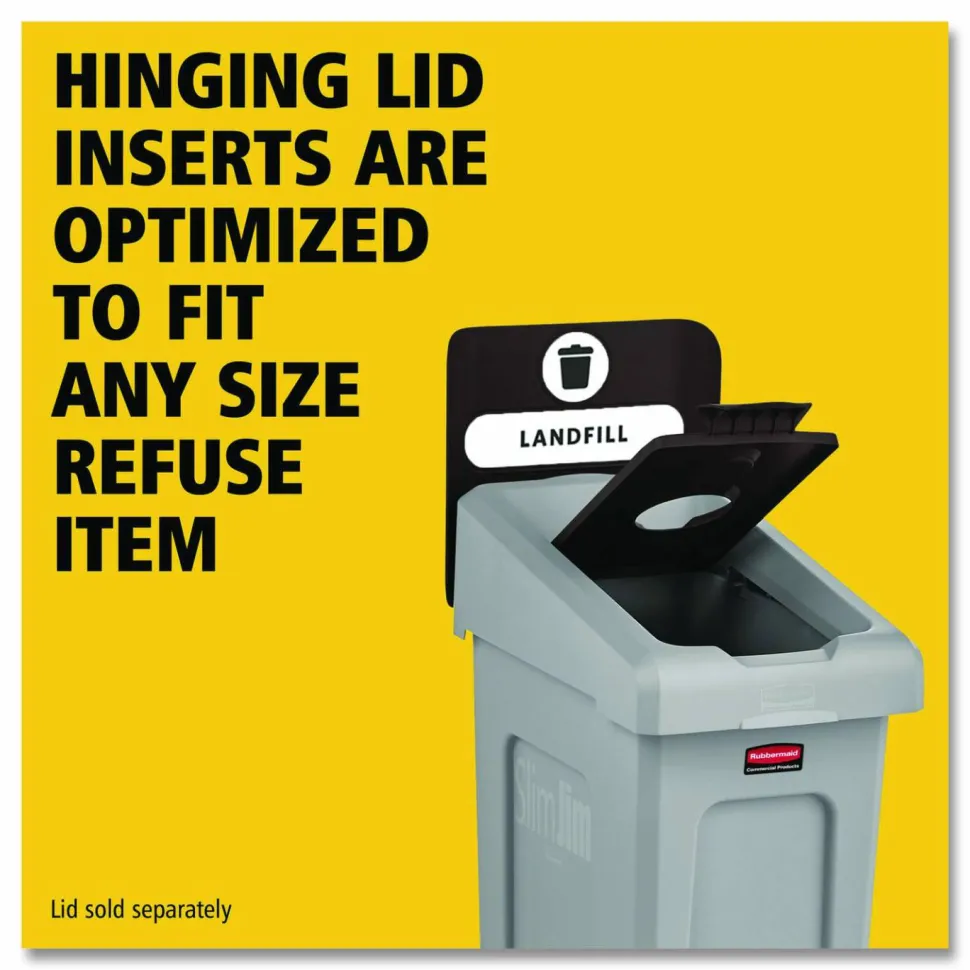 Rubbermaid Commercial Slim Jim Recycling Station 1-Stream Landfill, 23 Gal