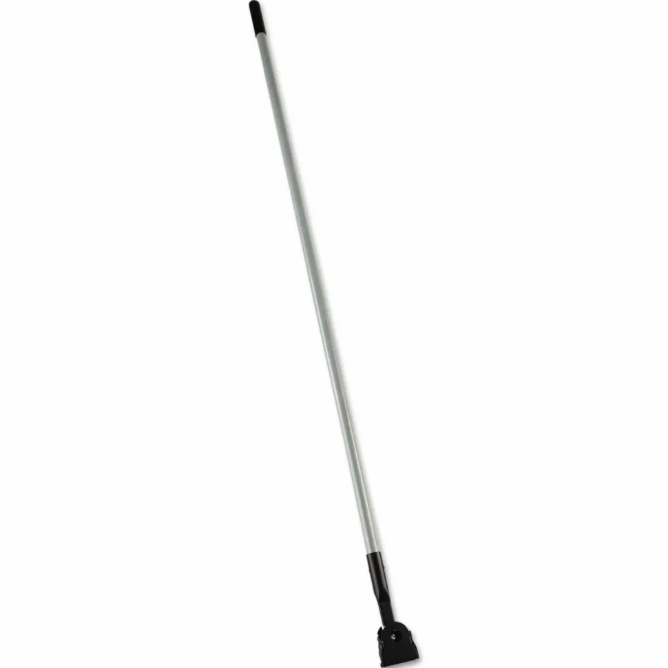Rubbermaid Commercial Snap-On Fiberglass Dust Mop Handle, 1" dia x 60", Gray/Black