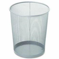 Rubbermaid Commercial Steel Mesh Wastebasket, 5 gal, Steel Mesh, Silver