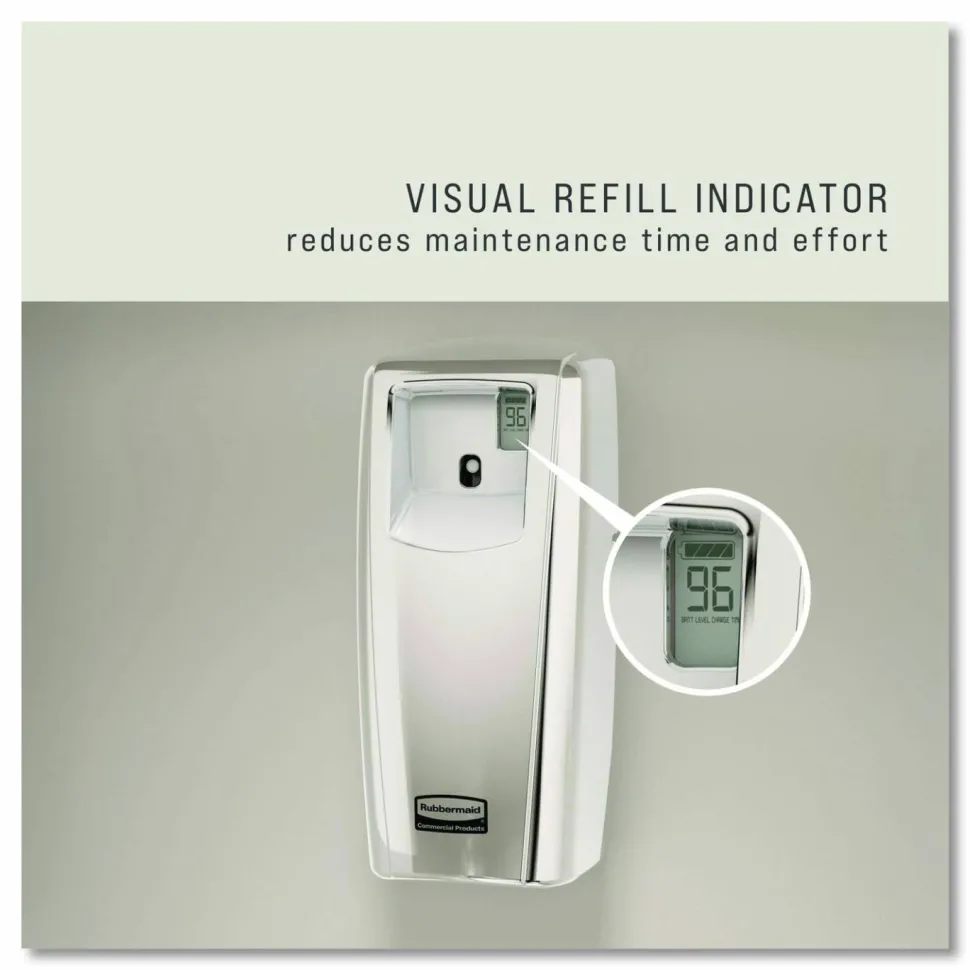Rubbermaid Commercial TC Microburst Odor Control System 9000 LCD, 3.6 x 4.33 x 8.75, White