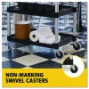 Rubbermaid Commercial Three-Shelf Service Cart, Plastic, 3 Shelves, 200 lb Capacity, 18.63" x 33.63" x 37.75", Black