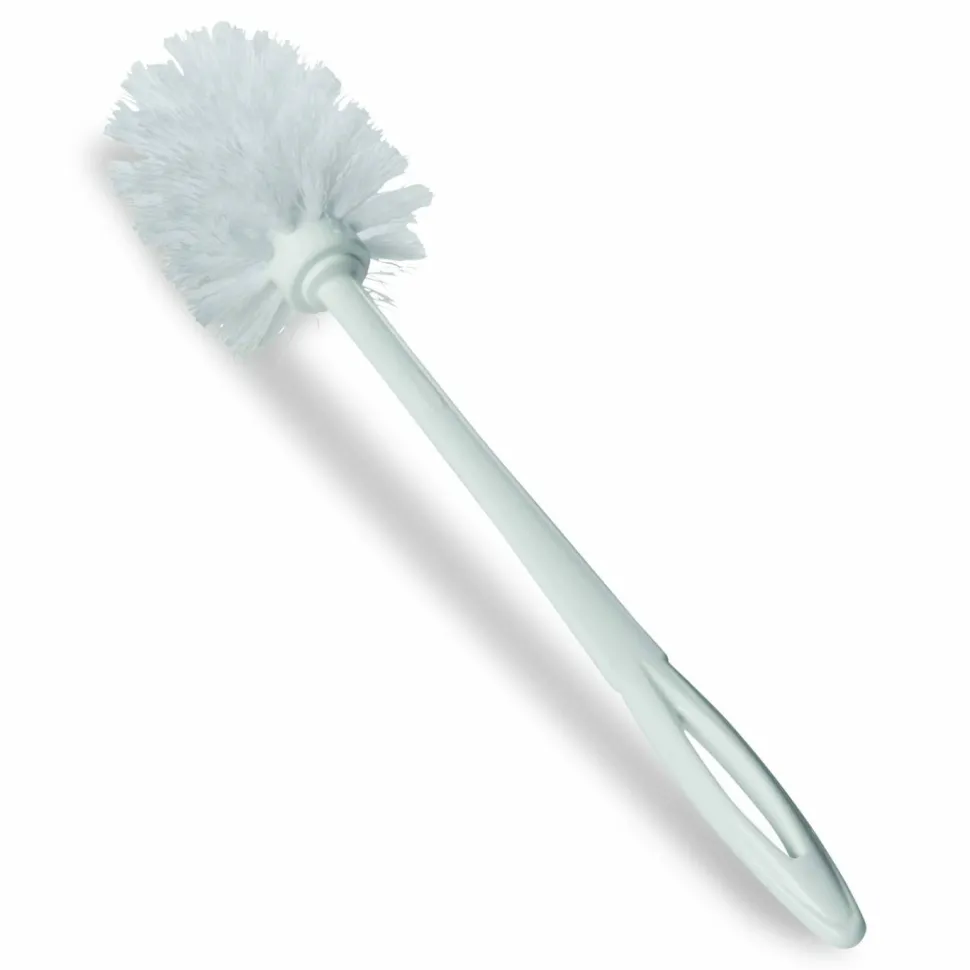 Rubbermaid Commercial Toilet Bowl Brush - Polypropylene Bristle - 1.13" Brush Face - 15" Overall Length - Plastic Handle - White - 24 / Carton