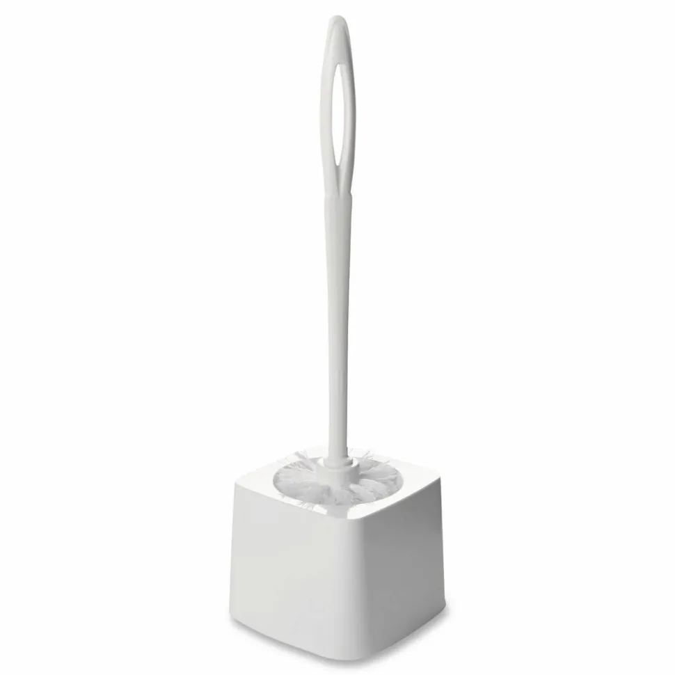 Rubbermaid Commercial Toilet Bowl Brush - Polypropylene Bristle - 1.13" Brush Face - 15" Overall Length - Plastic Handle - White - 24 / Carton