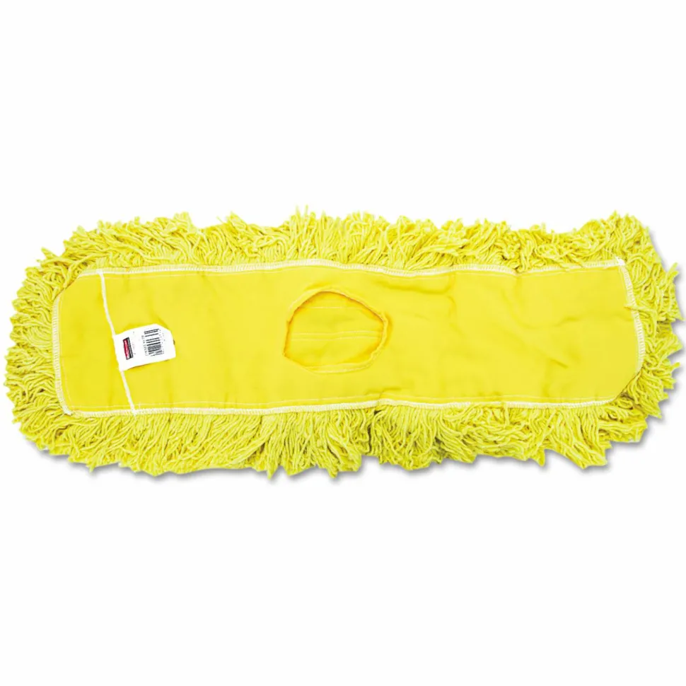 Rubbermaid Commercial Trapper Commercial Dust Mop, Looped-end Launderable, 5" x 24", Yellow