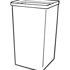 Rubbermaid Commercial Untouchable Square Container - 50 gal Capacity - Square - Crack Resistant, Durable, Compact, Rugged - 3959GRA