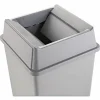Rubbermaid Commercial Untouchable Square Swing Top Lid, Plastic, 20.13w x 20.13d x 6.25h, Gray