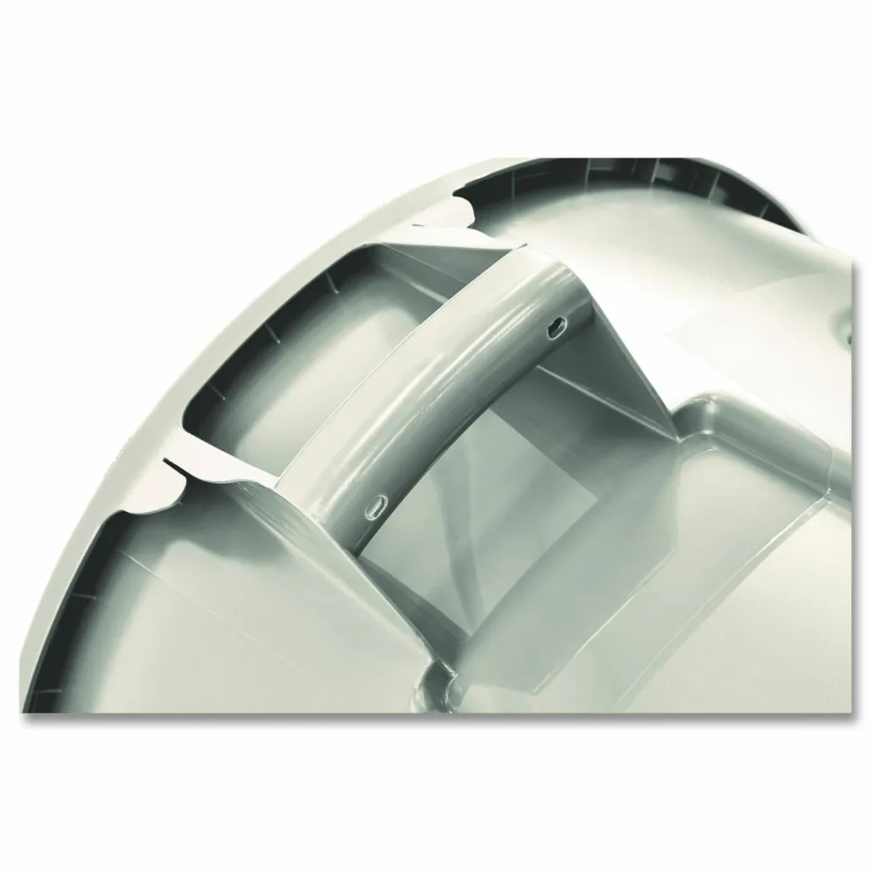 Rubbermaid Commercial Vented Round Brute Container, 10 gal, Plastic, White