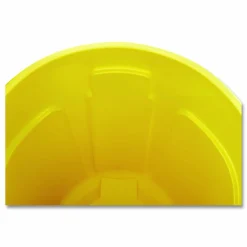 Rubbermaid Commercial Vented Round Brute Container, 32 gal, Plastic, Yellow