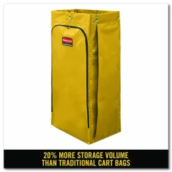 Rubbermaid Commercial Vinyl Cleaning Cart Bag for Rubbermaid Commercial 9T76, 9T77 and 9T78, 34 gal, 17.5