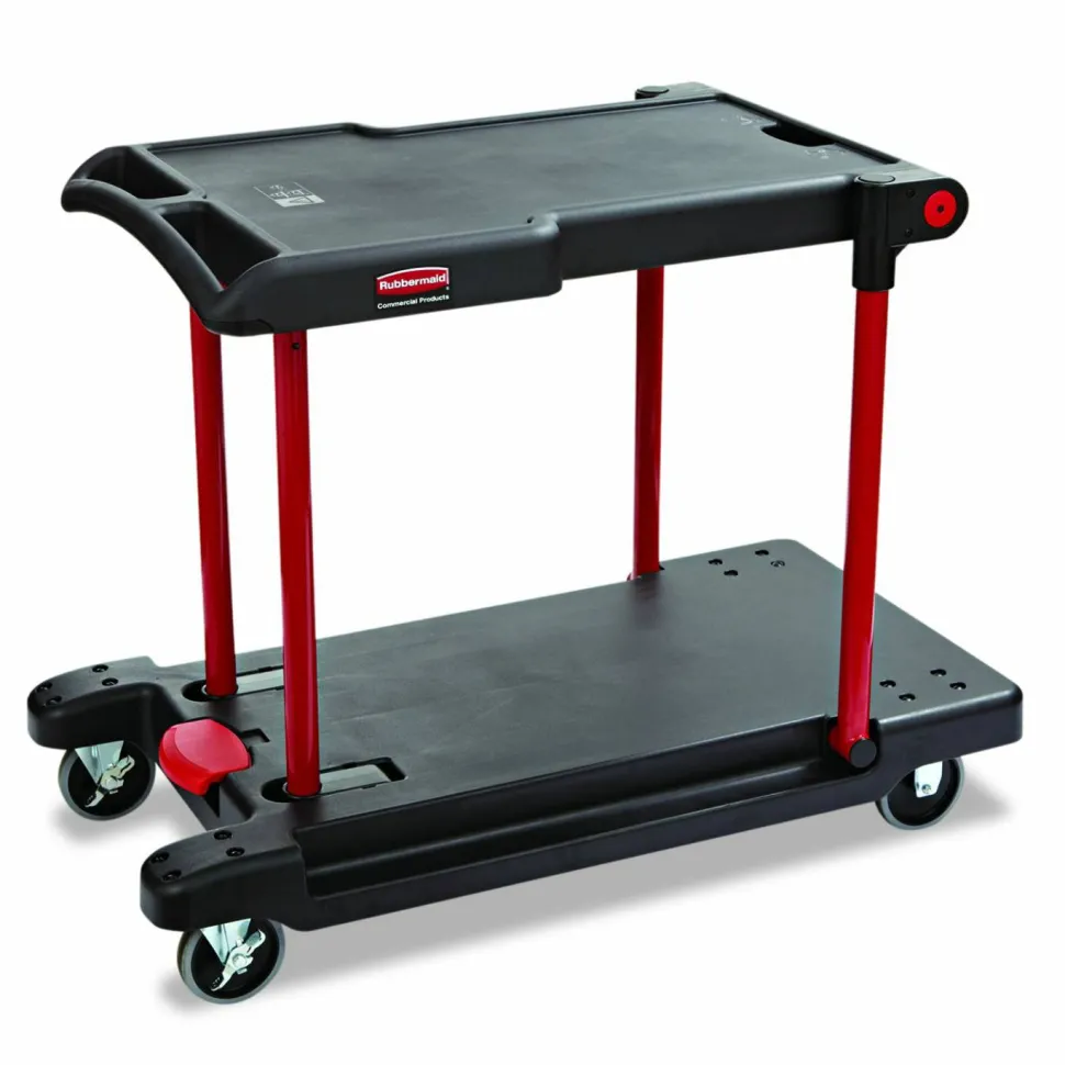 Rubbermaid Convertible Utility Cart/Platform Truck, Black/Red