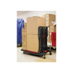 Rubbermaid Convertible Utility Cart/Platform Truck, Black/Red