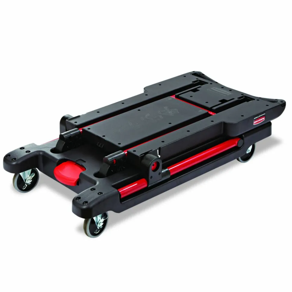 Rubbermaid Convertible Utility Cart/Platform Truck, Black/Red