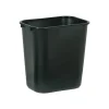 Rubbermaid Durable Polyethylene Wastebasket, 7 Gallons, Black