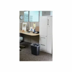 Rubbermaid Durable Polyethylene Wastebasket, 7 Gallons, Black