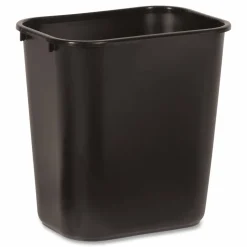 Rubbermaid Durable Polyethylene Wastebasket, 7 Gallons, Black
