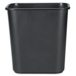 Rubbermaid Durable Polyethylene Wastebasket, 7 Gallons, Black