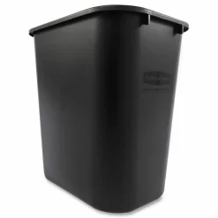 Rubbermaid Durable Polyethylene Wastebasket, 7 Gallons, Black