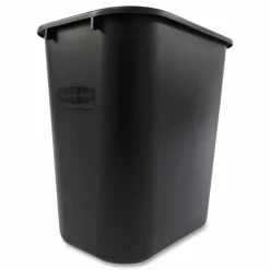 Rubbermaid Durable Polyethylene Wastebasket, 7 Gallons, Black