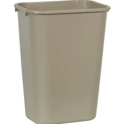 Rubbermaid Durable Polyethylene Wastebasket, 10 1/4 Gallons (38.8L), Beige