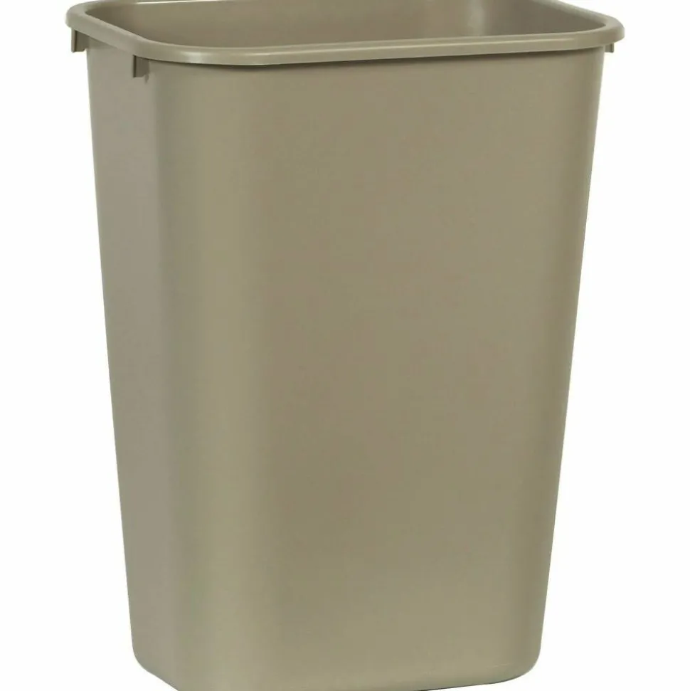 Rubbermaid Durable Polyethylene Wastebasket, 10 1/4 Gallons (38.8L), Beige