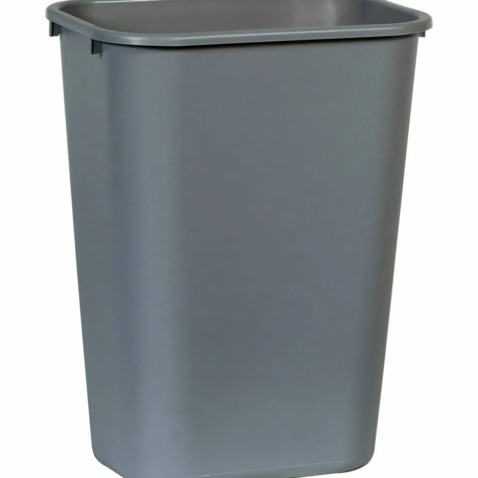 Rubbermaid Durable Polyethylene Wastebasket, 10 1/4 Gallons (38.8L), Gray