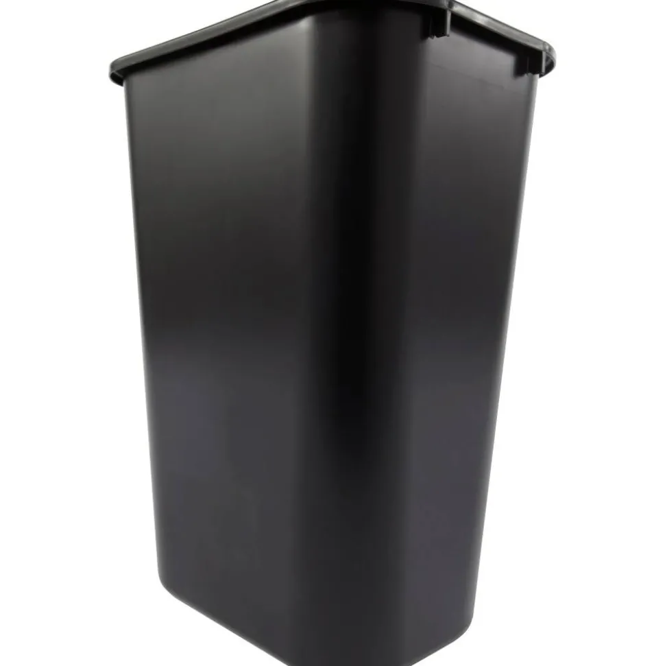 Rubbermaid Durable Rectangular LLDPE Wastebasket, 10.25 Gallons, 20"H x 15-1/2"W x 11"D, Black