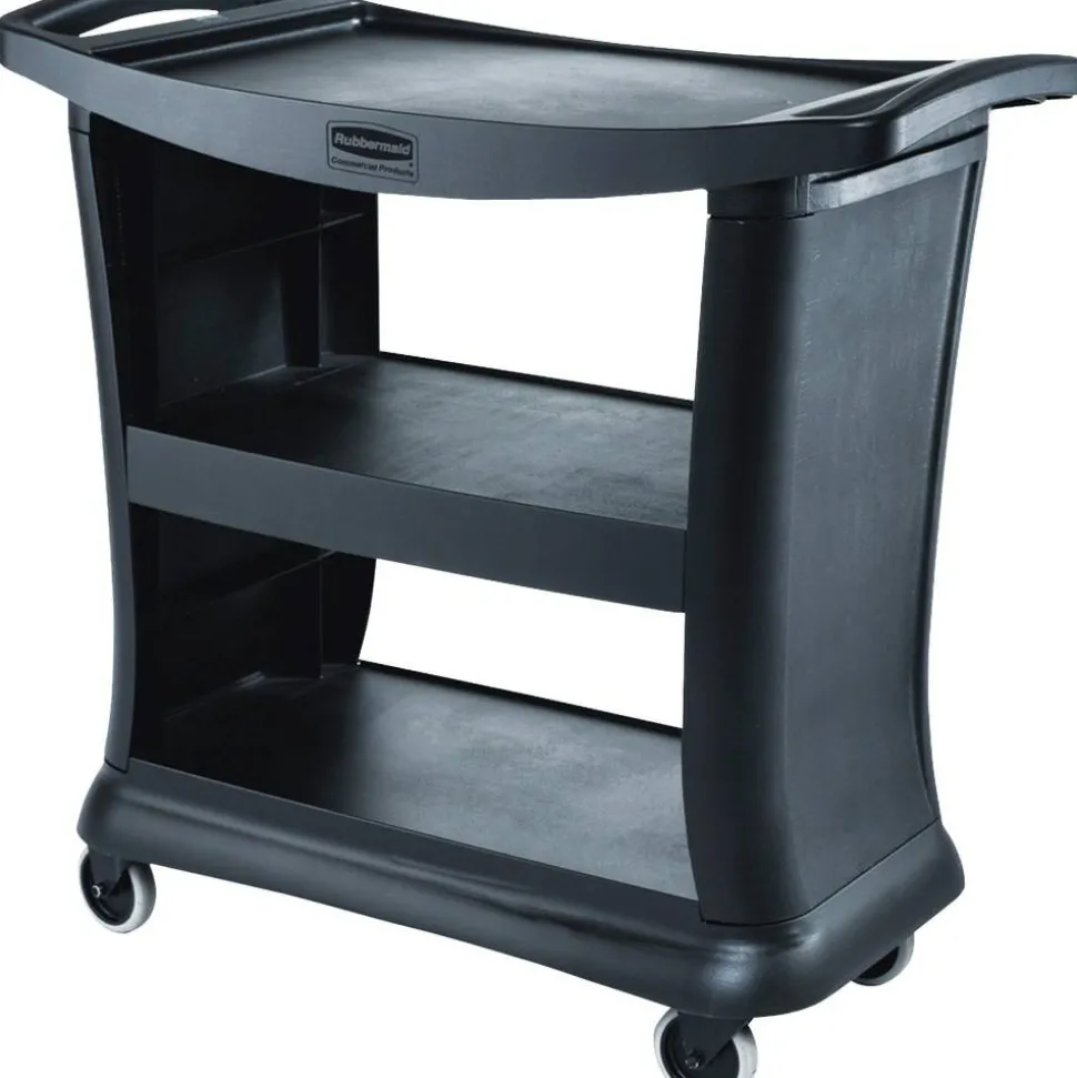 Rubbermaid Executive Service Cart, 38"H x 21"W x 39"D, Black