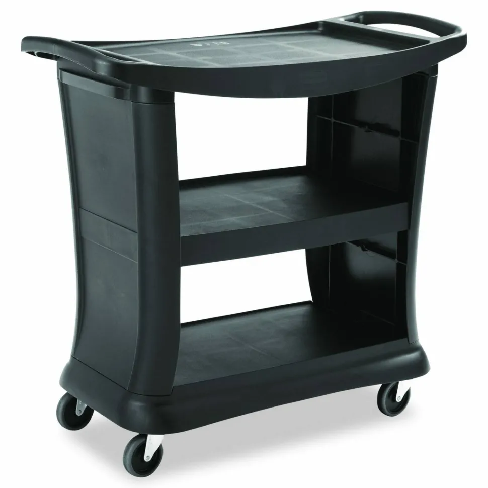 Rubbermaid Executive Service Cart, 38"H x 21"W x 39"D, Black